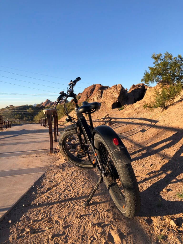 E-bike on a desert trail in Scottsdale